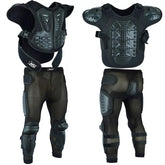 Kids Sleeveless Black Body Armor with Protective Trouser Motocross Spine Guard Children Protection Outerwear