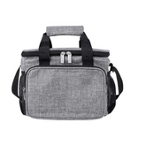 15L Large Picnic Bag Insulated Soft Cooler Easy to Handle Lunch Cooling Tote Zipper with external Pockets, 24-Can (Grey-Black)
