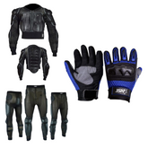 Kids Protective Randy Black Body Armor Children’s Safety Suit Back Protector Great for Sporting Activities with Trousers & Hard Knuckle Gloves Kids Gear