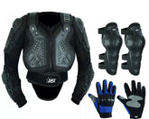 Kids Protective Scorpion Black Body Armor Children’s Safety Suit Back Protector Great for Sporting Activities with Knee Pad & Hard Knuckle Gloves Kids Gear