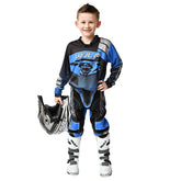 Kids Motocross Blue Matrix Forte Design Race Shirts and Trousers