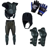 Kids Complete Suit Sleeveless Body Armor with Head Guard Protective Knee pads Children Hard Knuckles Gloves and Padded Trousers