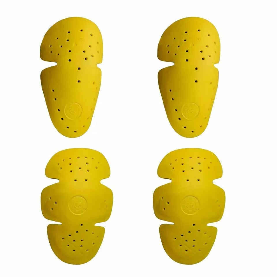 Motorcycle Motorbike Armor Protection Pads Strong and Reliable Pads in Yellow Color