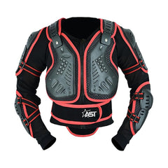 STAR AST Kids Motorcycle Armor Protective Suit For Racing Body & Red Chest Spine Protector Jacket Support Protector for Motorbike Racing Cycling & Skating with Black Protective Trouser