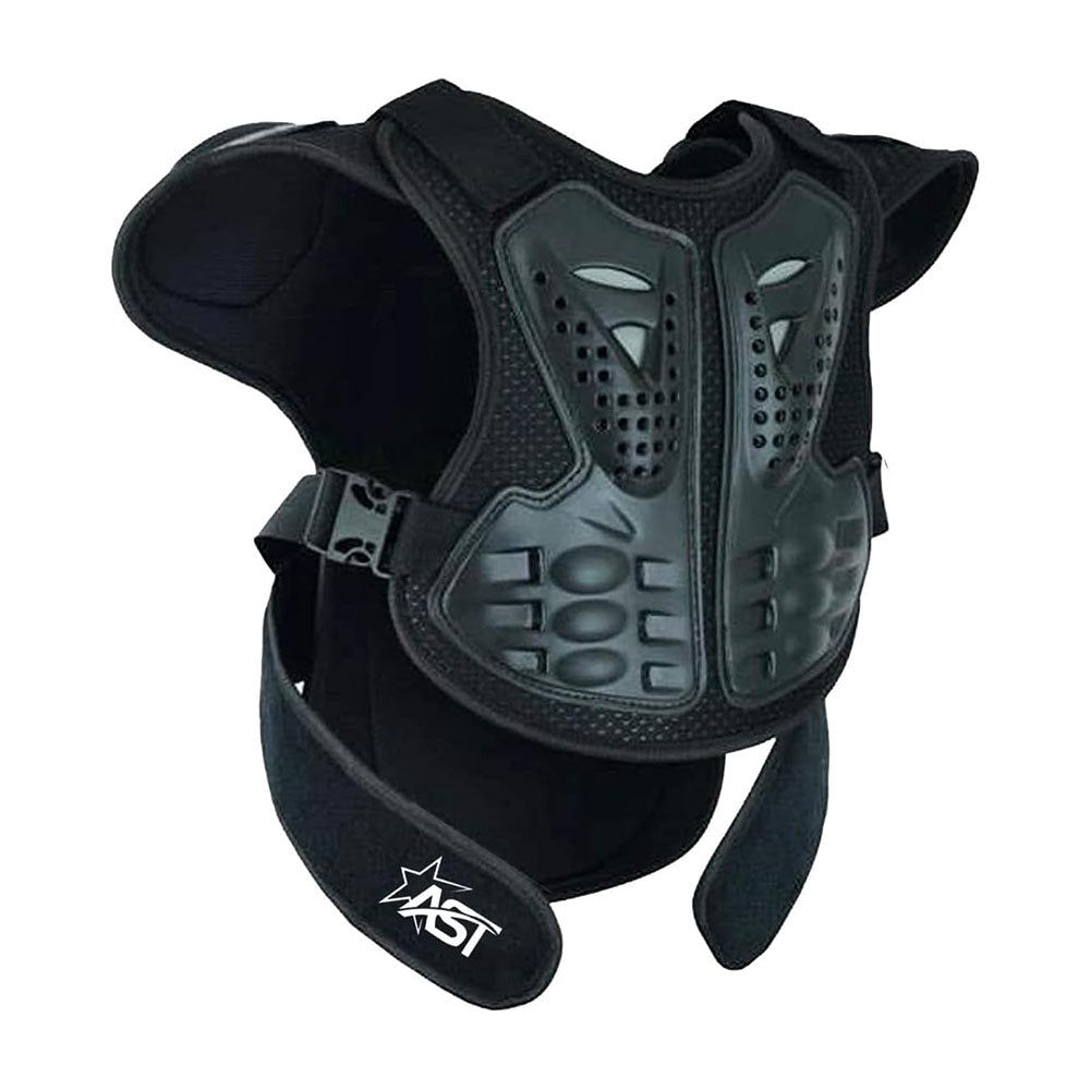 Kids Protective Body Armor Children’s Safety Suit Back Protector Great for Sporting Activities with Knee Pad & Hard Knuckle Gloves Sleeveless Reflective Suit