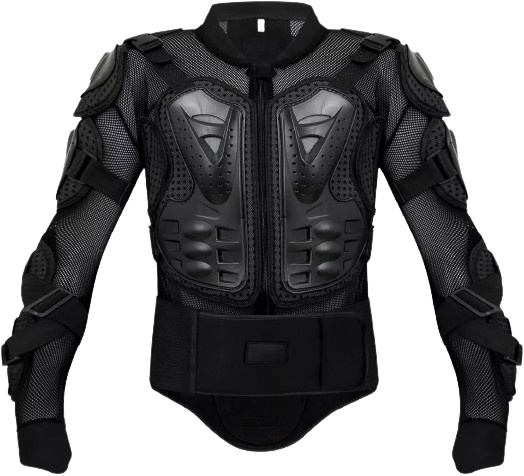 Adult Full Body Protective Foxi Armor Complete Suit Jacket with Trouser Spine Protection, Motocross Guard In Black