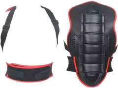 Adult Back Plate Armor Suit Jacket with Kneepads Spine & Knee Protection, Motocross Guard In Red Color