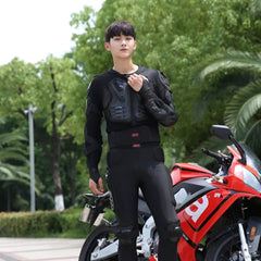 Adult Full Body Protective Foxi Armor Complete Suit Jacket with Trouser Spine Protection, Motocross Guard In Black