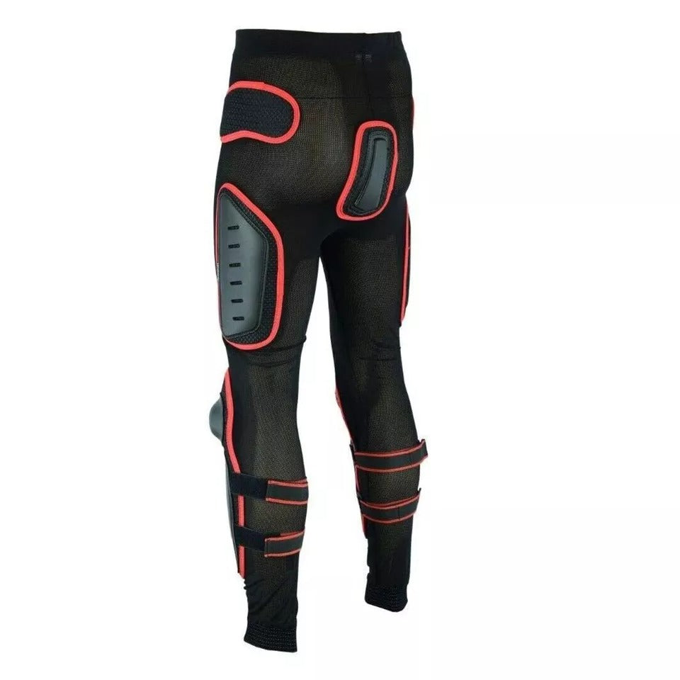 Adult Full Body Protective Armor Complete Suit Jacket with Trouser Spine Protection, Motocross Guard In Red