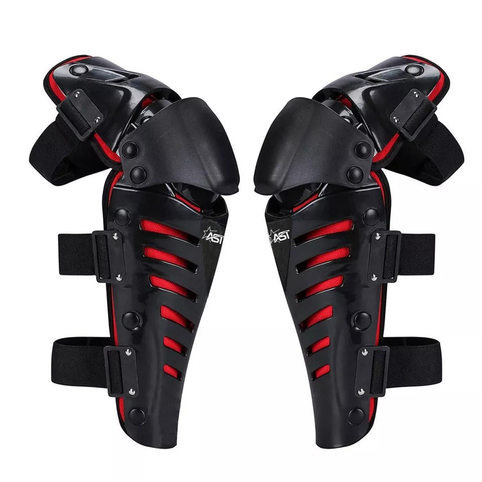 Adult Back Plate Armor Suit Jacket with Kneepads Spine & Knee Protection, Motocross Guard In Red Color