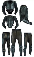 Adult Full Body Protective Armor Complete Suit Jacket with Trouser Spine Protection, Motocross Guard In Black