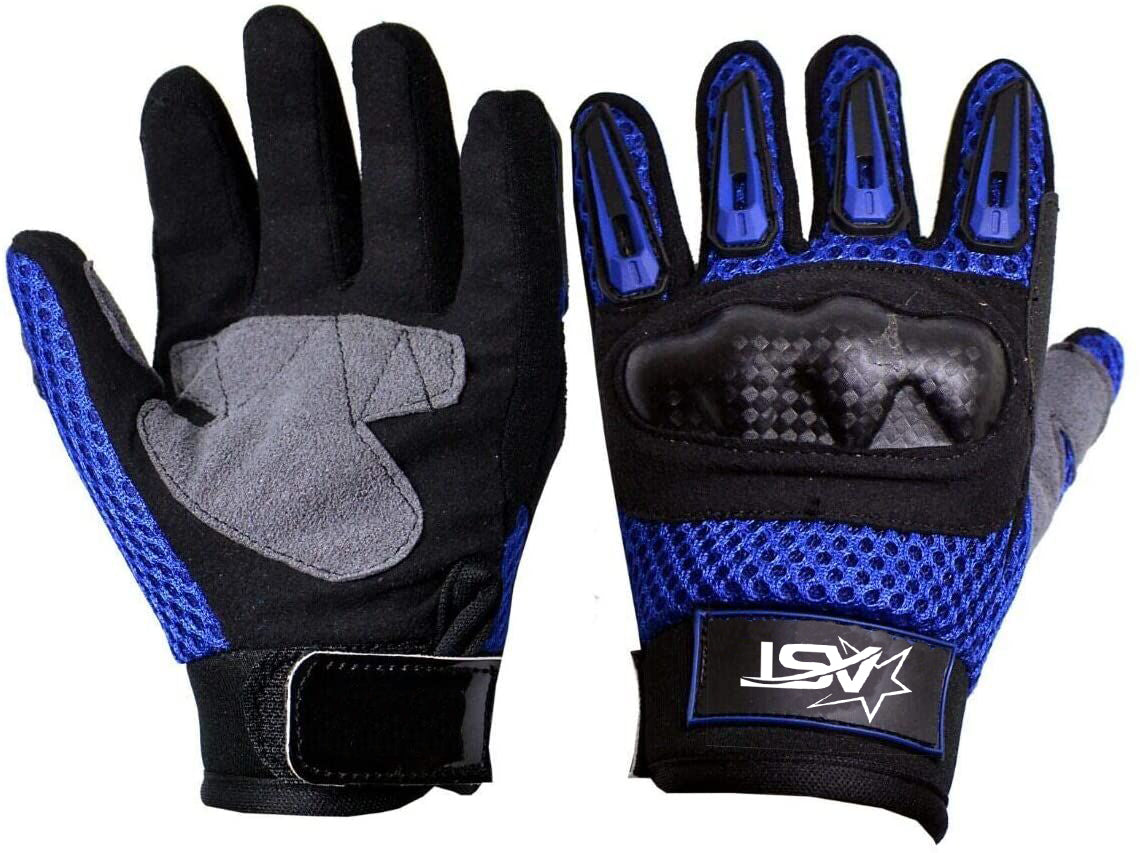 Kids Knuckle Gloves Protective Hand Gloves Hard Knuckle Protection Blue Color