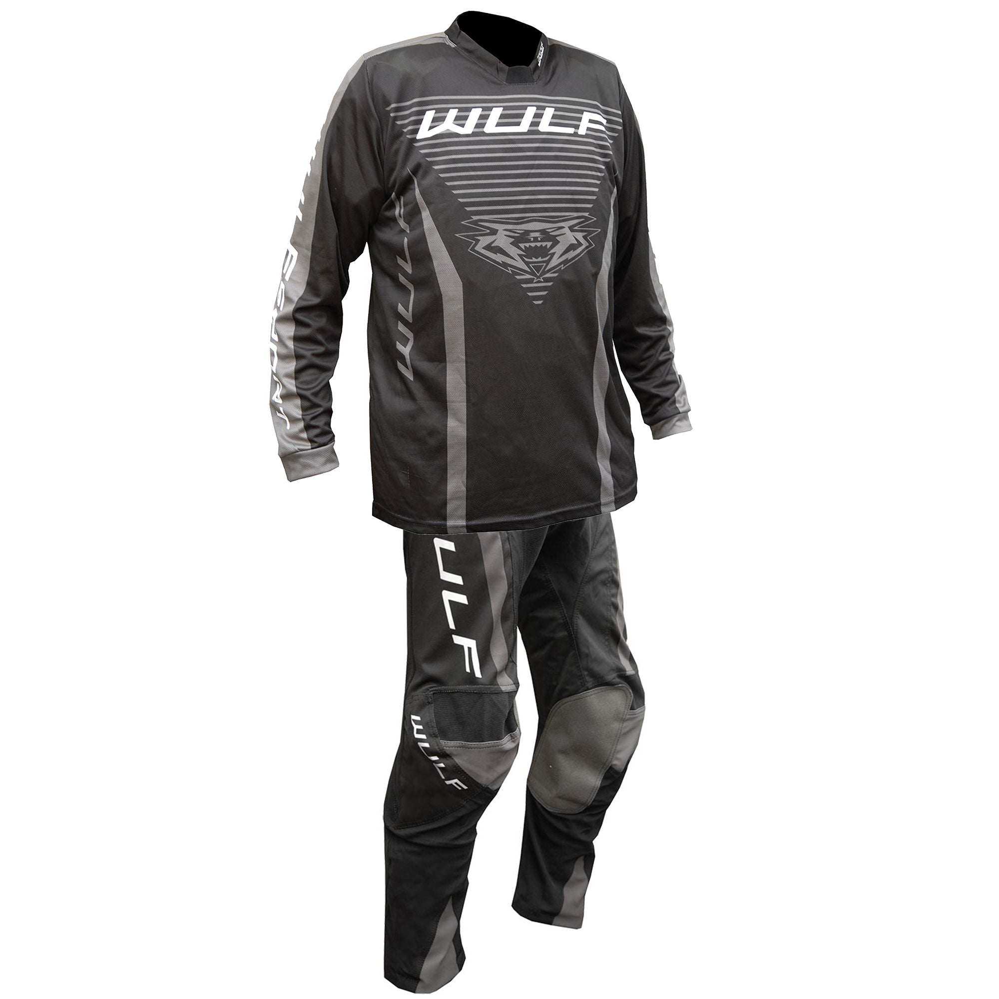 Kids Linear Suit Chlidren Motocross Racing Pant & Shirt Black Color