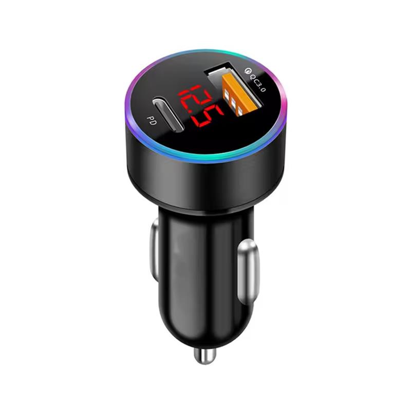 USB Car Charger Socket Fast Dual PD Type-C+QC 3.0 Adapter Power Outlet 12-24V For iPhone iPad