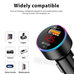 USB Car Charger Socket Fast Dual PD Type-C+QC 3.0 Adapter Power Outlet 12-24V For iPhone iPad