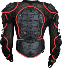 Adult Full Body Protective Foxi Armor Complete Suit Jacket with Trouser Spine Protection, Motocross Guard In Red