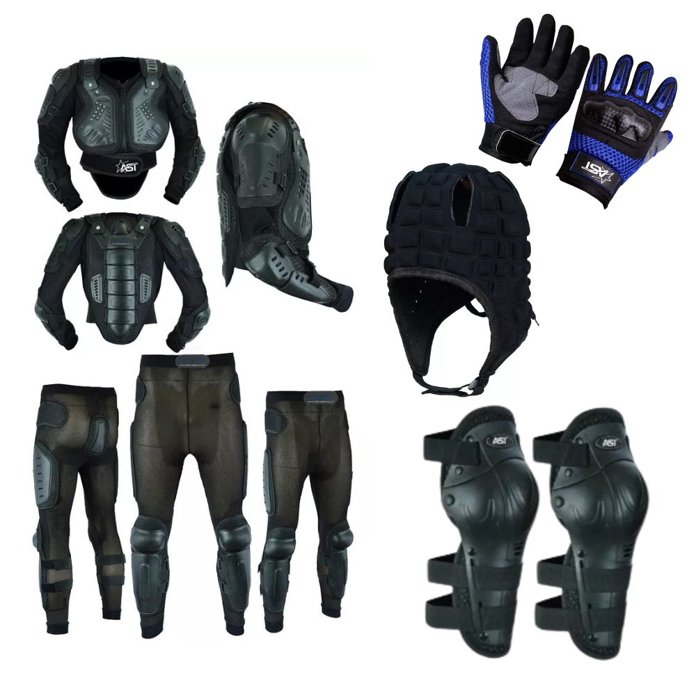 Kids Complete Suit Full body Scorpion Body Armor with Head Guard Protective Knee pads Children Hard Knuckles Gloves and Padded Trousers