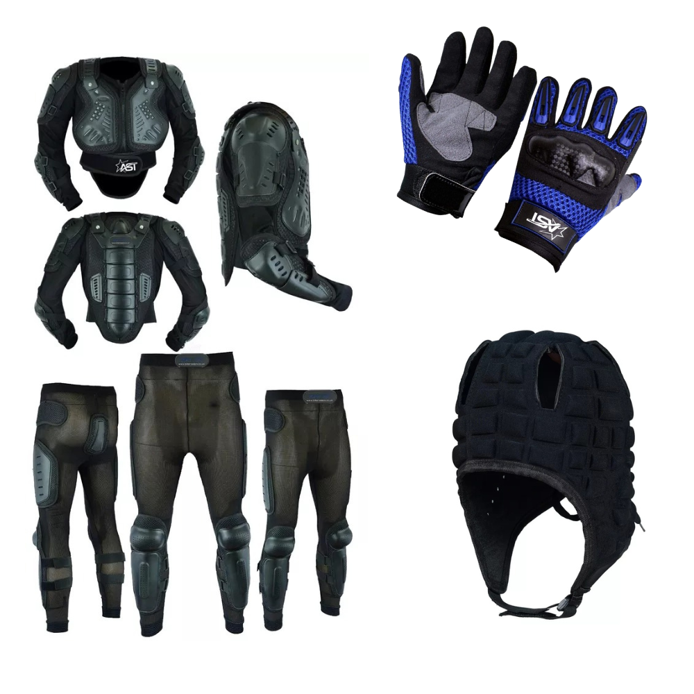 Kids Complete Suit Full body Scorpion Body Armor with Head Guard Children Hard Knuckles Gloves and Padded Trousers