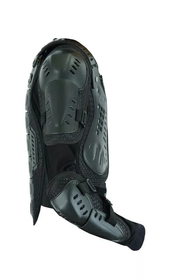 Adult Full Body Protective Armor Complete Suit Jacket with Trouser Spine Protection, Motocross Guard In Black