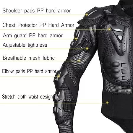 STAR AST Kids Black Scorpion Body Armor Motocross Padded Jacket Spine Protective Upper wear