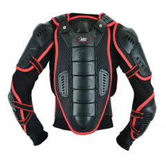Adult Full Body Red Scorpion Armor Protective Suit Jacket with Red Kneepads Spine Protection, Motocross Guard