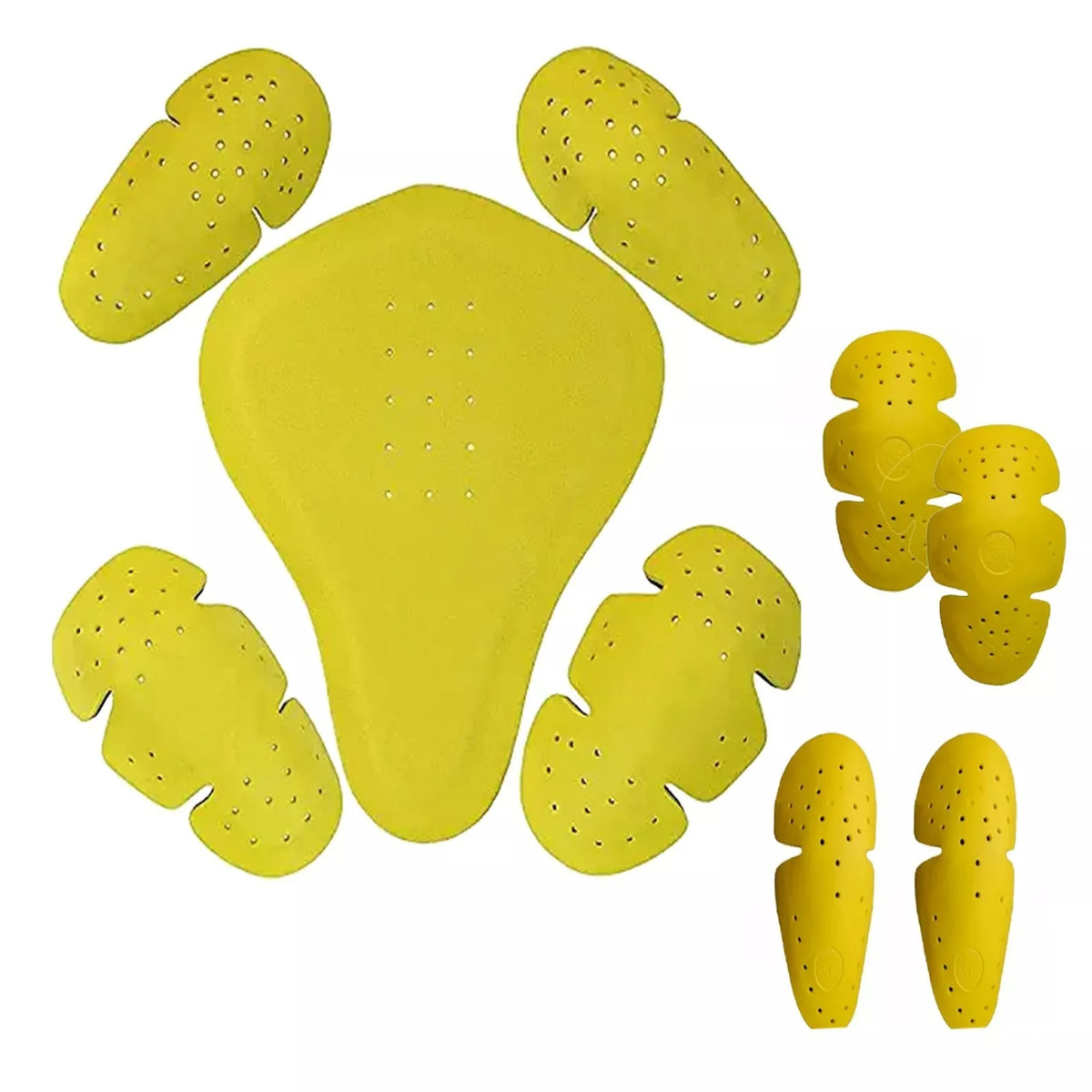 Motorcycle Motorbike Armor Protection Pads Strong and Reliable Pads in Yellow Color