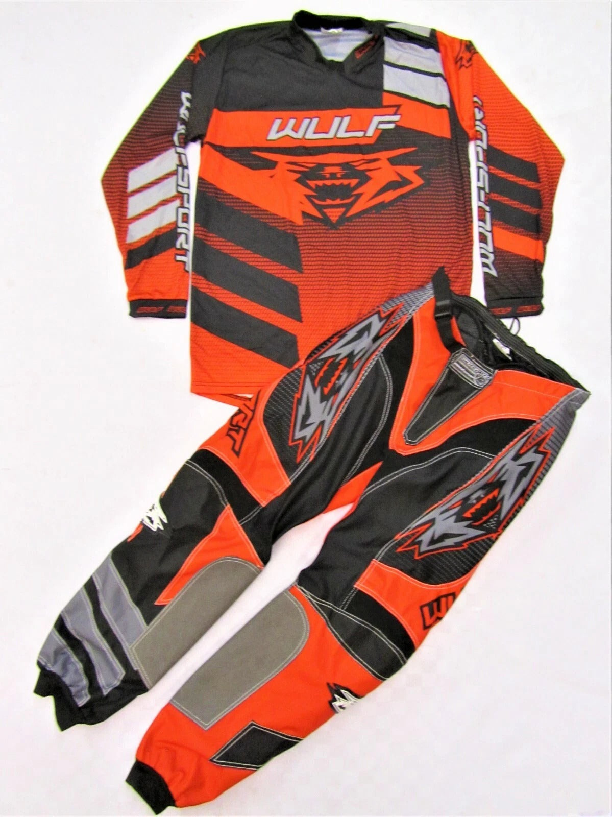 Kids Motocross Suit Red Matrix Forte Design Race Shirts and Trousers