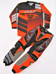 Kids Motocross Suit Red Matrix Forte Design Race Shirts and Trousers