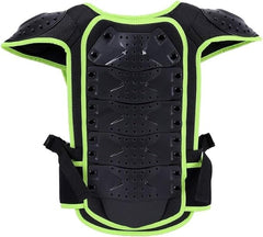 Adult Sleeveless Body Armor Complete Suit Green Lined Jacket with Shorts Spine Protection, Motocross Guard In Black